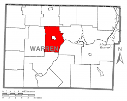 Location of Brokenstraw Township in Warren County
