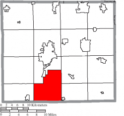 Location of Franklin Township in Wayne County