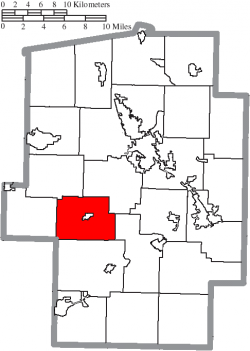 Location of Jefferson Township in Tuscarawas County