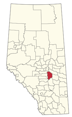 Location of Camrose County