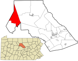 Location in Clinton County and the state of Pennsylvania.