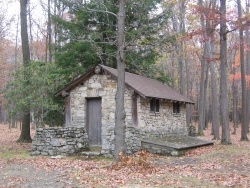 A CCC built latrine at S. B. Elliott State Park