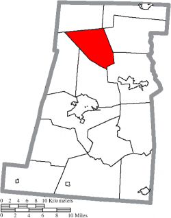 Location of Monroe Township in Madison County