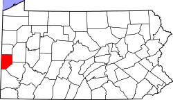 Location in the state of Pennsylvania