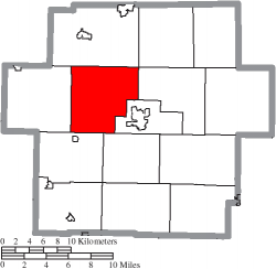 Location of Harrison Township in Carroll County