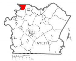 Location of Washington Township in Fayette County