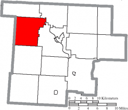 Location of Deerfield Township in Morgan County