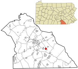 Location in York County and the state of Pennsylvania.