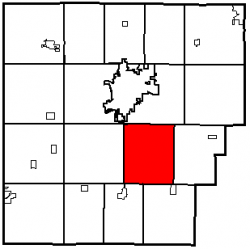 Location of Jackson Township in Hancock County