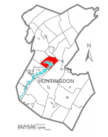 Map of Huntingdon County, Pennsylvania Highlighting Juniata Township