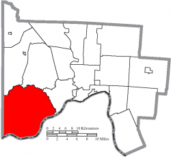 Location of Nile Township in Scioto County