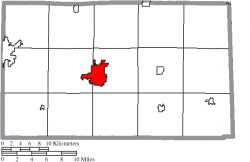 Location of Tiffin in Seneca County