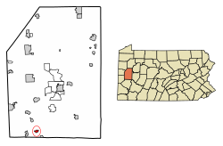 Location of Mars in Butler County, Pennsylvania.