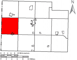 Location of Harrison Township in Paulding County