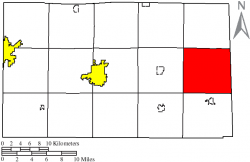 Location of Reed Township in Seneca County