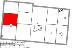 Location of Johnson Township in Champaign County