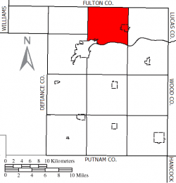Location of Liberty Township in Henry County