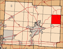 Location of Perry Township in Licking County