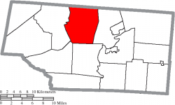 Location of Pebble Township in Pike County