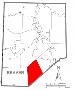 Map of Beaver County, Pennsylvania highlighting Independence Township