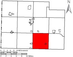 Location of Latty Township in Paulding County