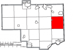 Location of Middleton Township in Columbiana County