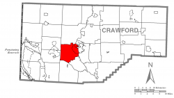 Location of Vernon Township in Crawford County