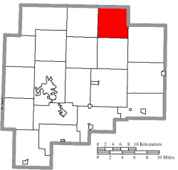 Location of Washington Township in Guernsey County