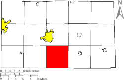 Location of Eden Township in Seneca County.