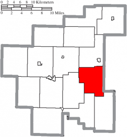 Location of Stock Township in Noble County