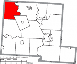 Location of Darby Township in Pickaway County