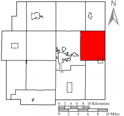 Location of Eden Township in Wyandot County
