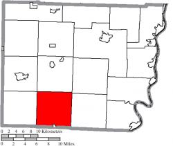 Location of Wayne Township in Belmont County