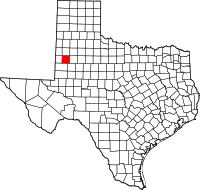 Map of Texas highlighting Terry County