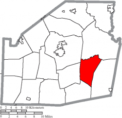 Location of Marshall Township in Highland County