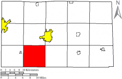 Location of Seneca Township in Seneca County