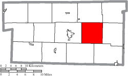 Location of Berlin Township in Holmes County