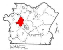 Location of Menallen Township in Fayette County