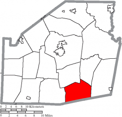 Location of Jackson Township in Highland County
