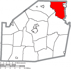 Location of Madison Township in Highland County