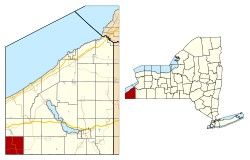 Location within Chautauqua County and New York