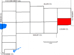Location of Goshen Township in Auglaize County