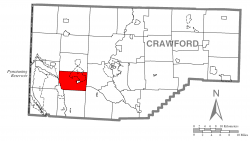 Location of Sadsbury Township in Crawford County