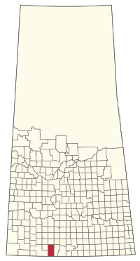 Location of the RM of Mankota No. 45 in Saskatchewan