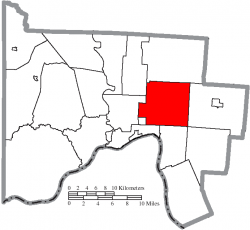 Location of Harrison Township in Scioto County