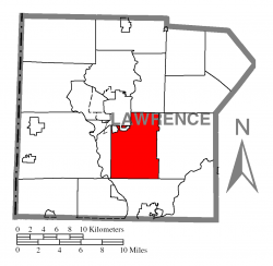 Location of Shenango Township in Lawrence County
