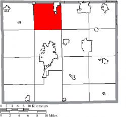 Location of Canaan Township in Wayne County