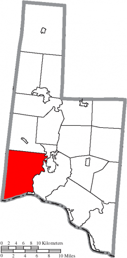 Location of Lewis Township in Brown County