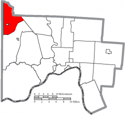 Location of Rarden Township in Scioto County
