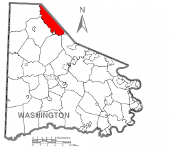 Location of Robinson Township in Washington County